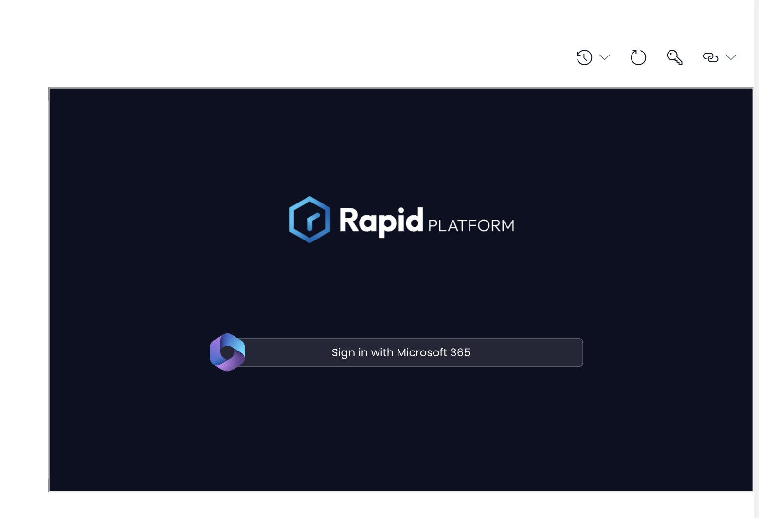 Rapid login page